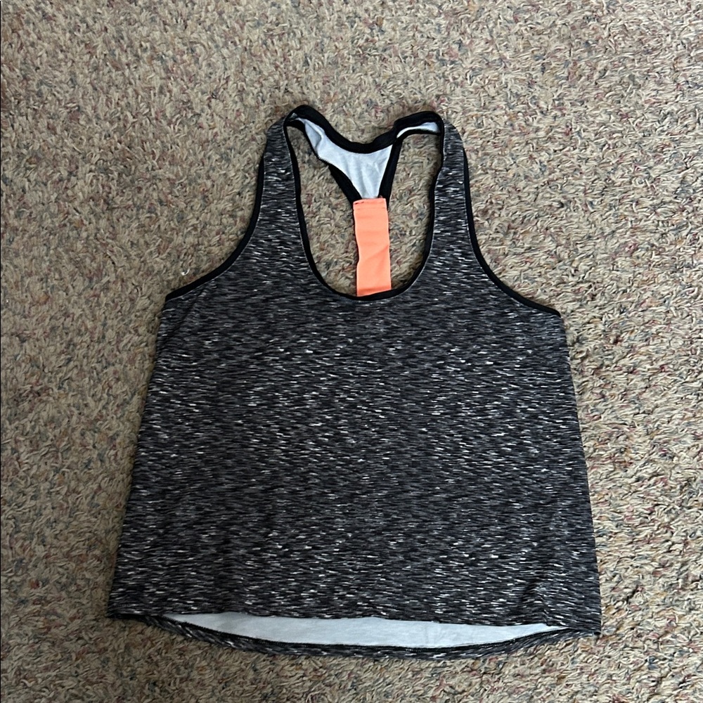 SO Black and Gray Tank Top with Orange Trim